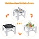 preview thumbnail 17 of 20, Costway Kids Table Chairs Set With Storage Boxes Blackboard Whiteboard