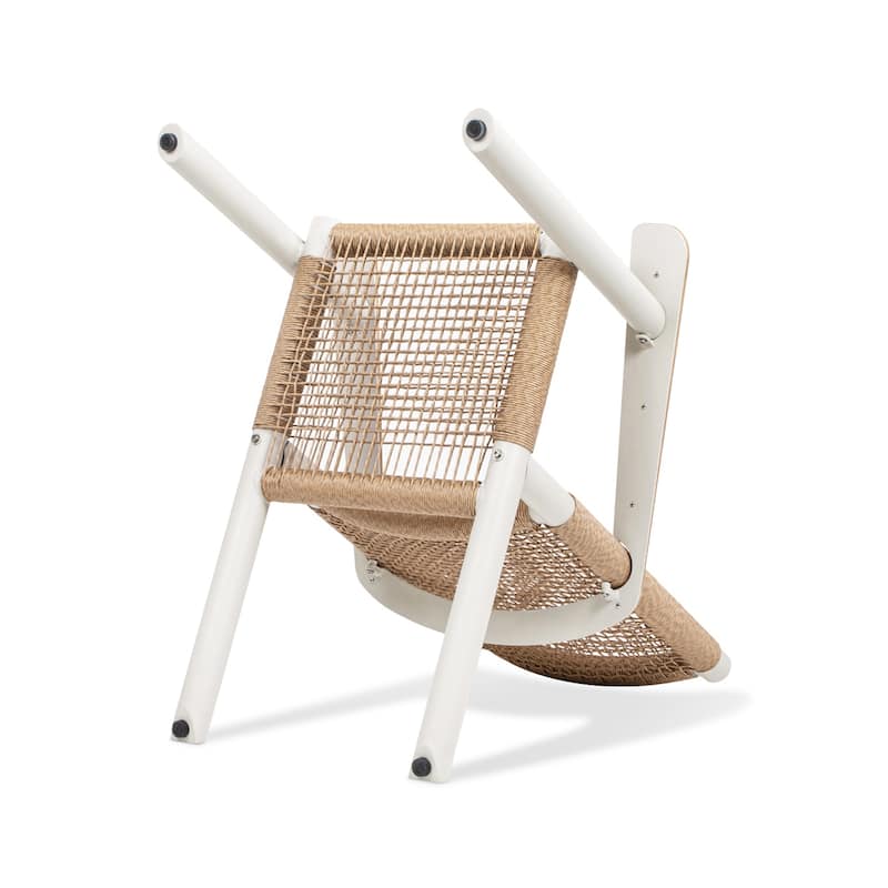 Outdoor Lounge Chair Light Beige Gray Aluminum