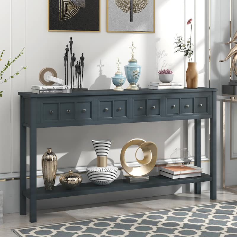 Rustic Entryway Console Table