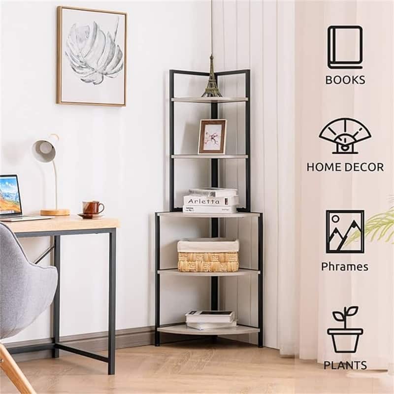 Corner Shelf - 16.6"D x 16.6"W x 57"H