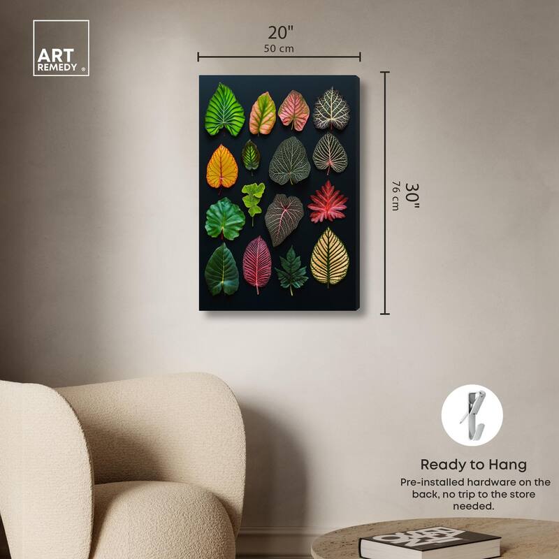 Leaf Lexicon Canvas by Art Remedy, Gallery Wrapped