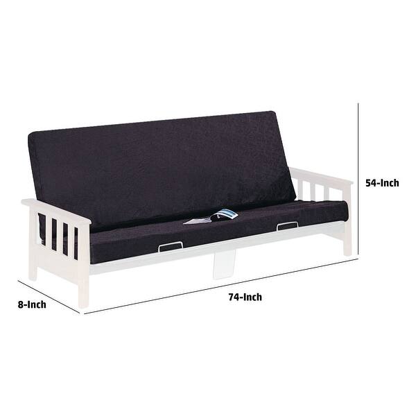 Full Size Reversible Futon Mattress, Poplin Fabric, Black Bed Bath