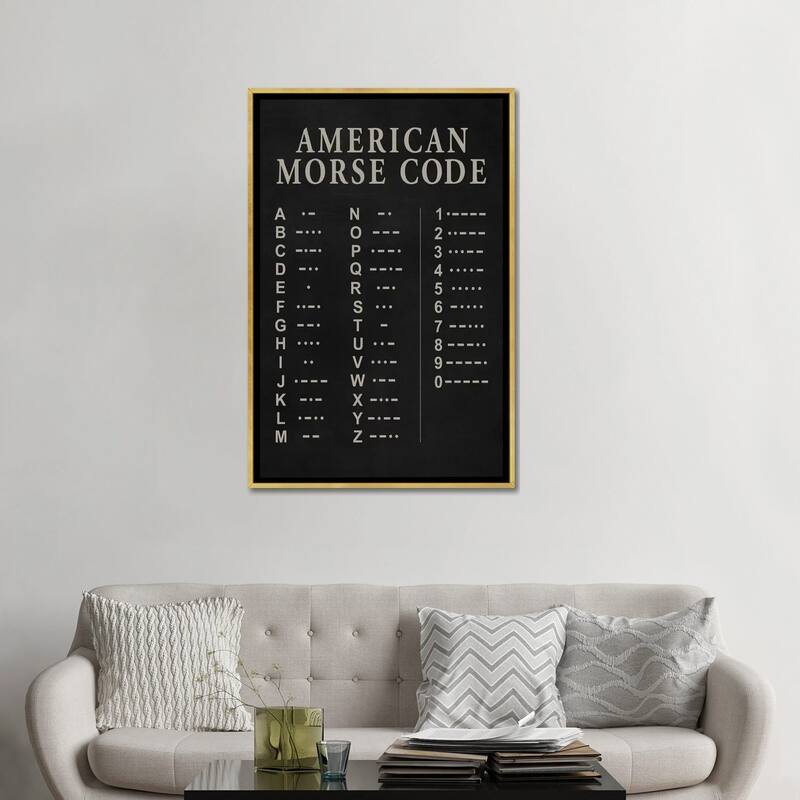 iCanvas "Morse Code" by PatentPrintStore Framed Canvas Print