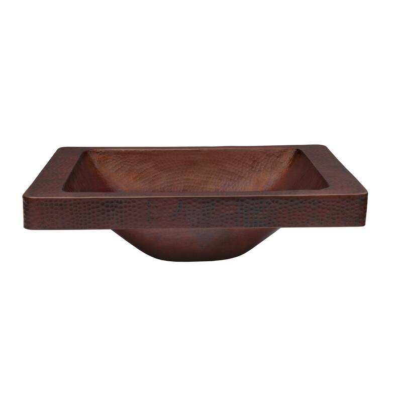 Miseno Artisan 20" Rectangular Copper Drop In Bathroom Sink