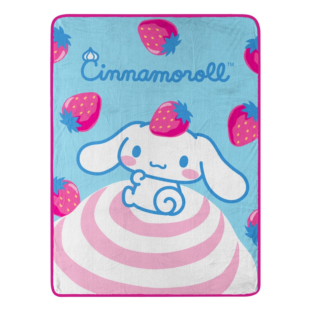 Cinnamoroll Strawberry Bun Micro Raschel Throw Blanket