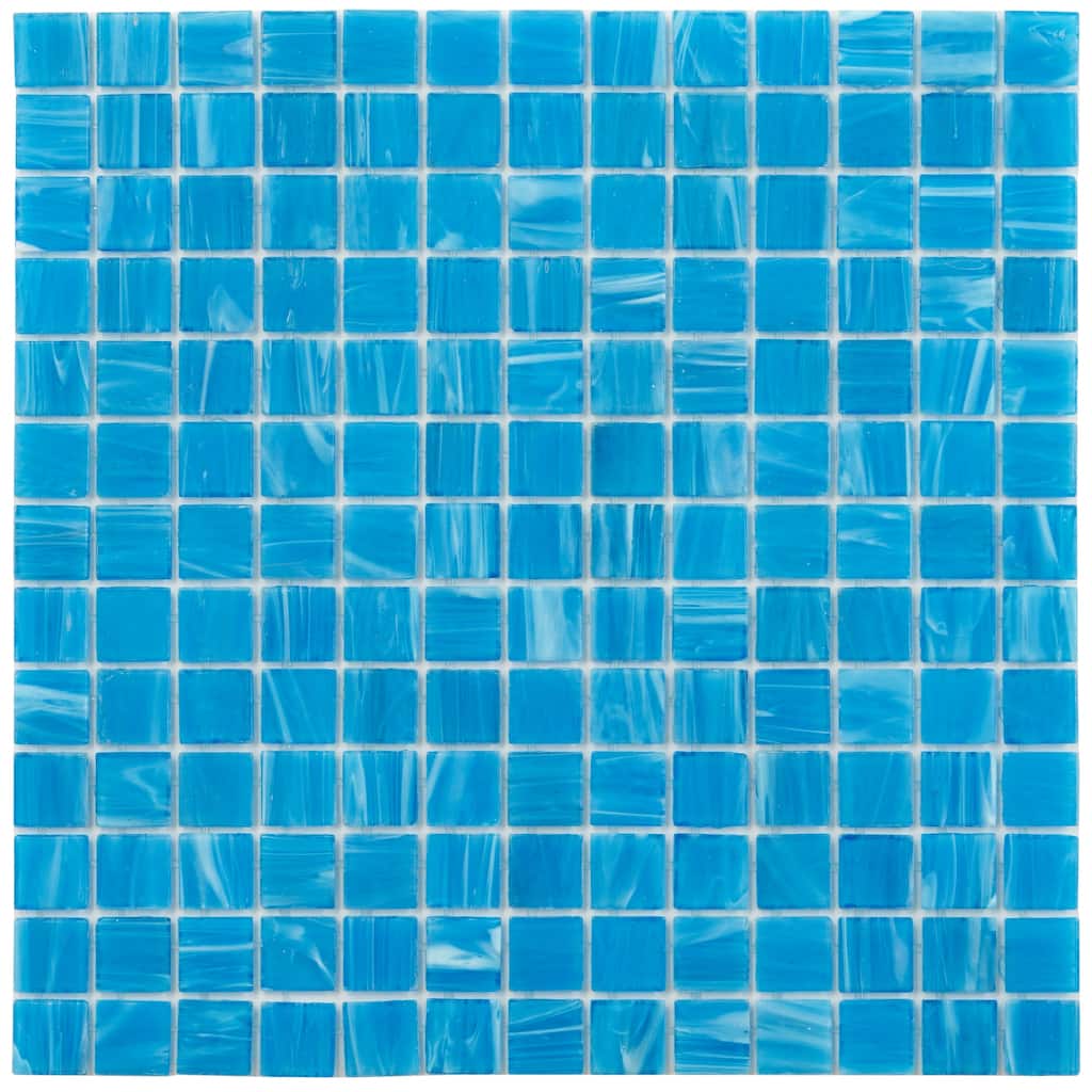 Apollo tile 12" x 12" Celestial Glossy Dodger Blue Glass Tile (20 sq ft/case) - 20 Pack