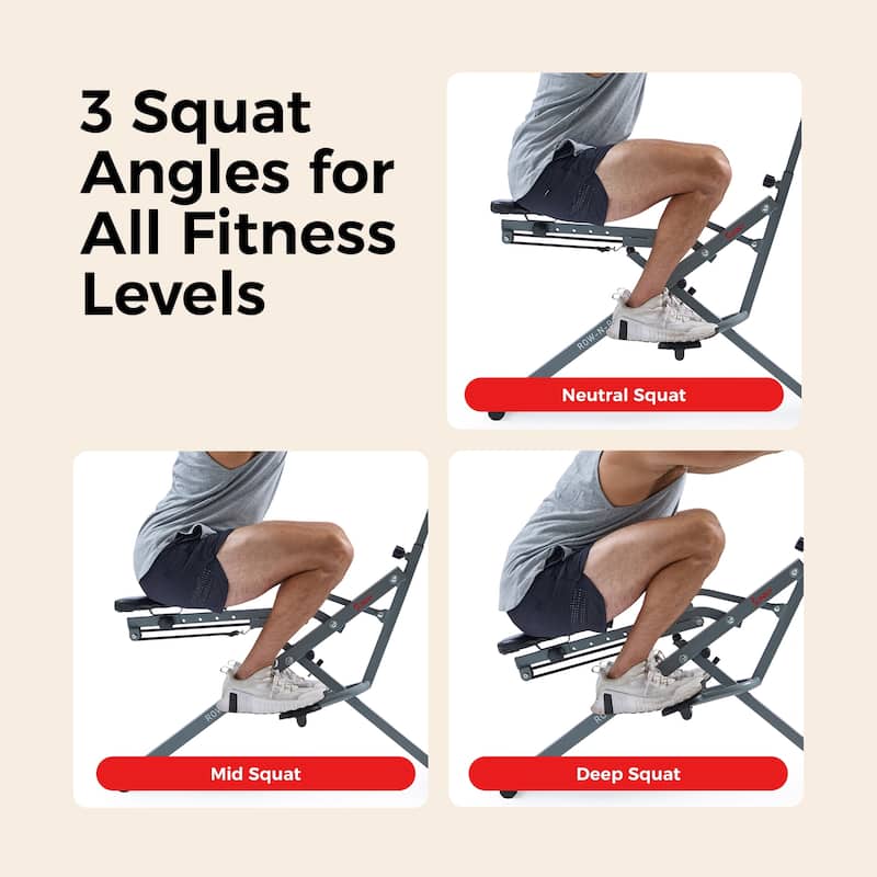 Sunny Health Fitness Squat Assist Row N Ride Trainer NO 077S