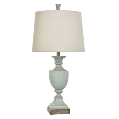 The Gray Barn Willowsun Distressed Blue Urn Style Table Lamp