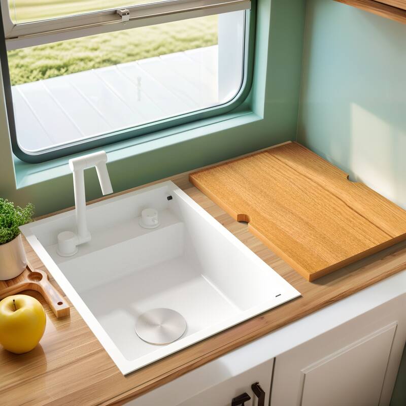 RV Sink with faucet and foldable tap