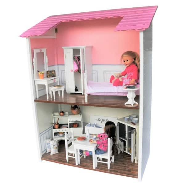 Shop 2 Story Wood Folding Doll Town House Fits 18 In American Girl