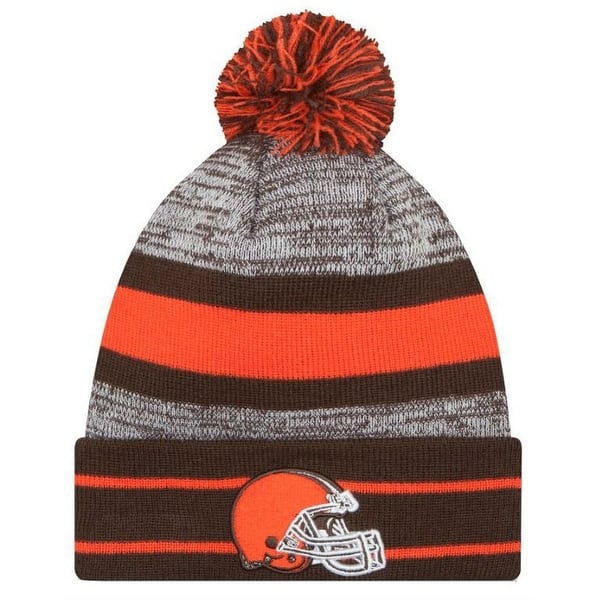 Shop New Era 2019 Nfl Cleveland Browns Cuff Pom Knit Hat Beanie