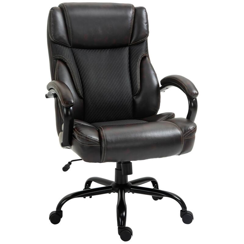 Vinsetto 484LBS Big and Tall Ergonomic Executive Office Chair High Back Adjustable Computer Task Chair Swivel PU Leather