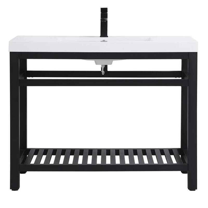Elegant Lighting VF14042 Raya 42" Specialty Cast Iron Console Bathroom - Black