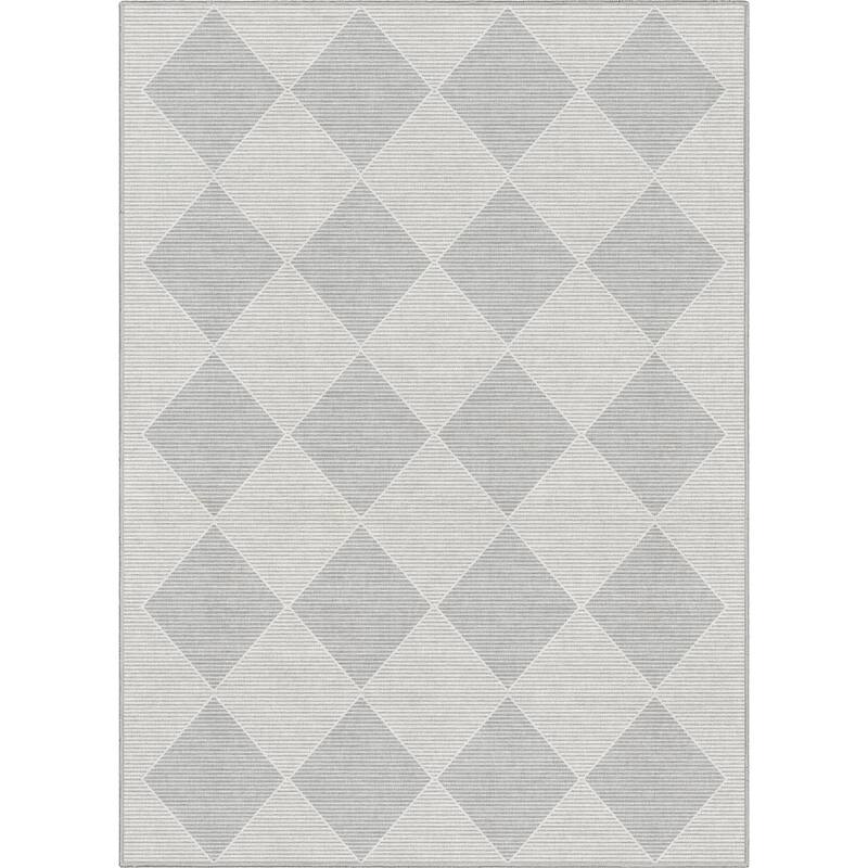 Well Woven Apollo Elemental Basalt Moroccan Diamond Low Pile Area Rug