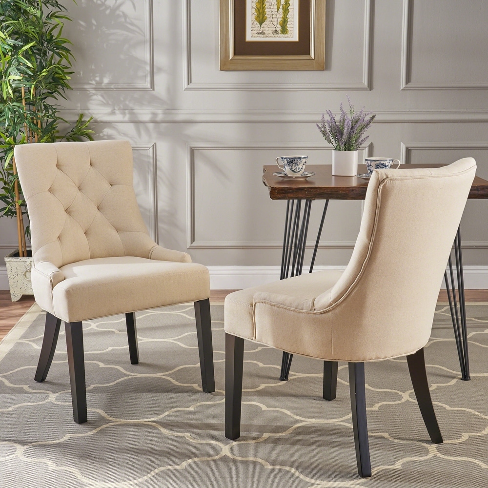 Maurers Cane and Wood Upholstered Dining Chairs (Set of 2) by Christopher  Knight Home - On Sale - Bed Bath & Beyond - 36176187