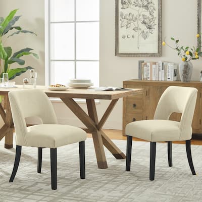 Set of 2/4/6 Modern Fabric Upholstered Dining Room Chair Kitchen Chairs with Wood legs