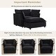 preview thumbnail 23 of 41, 47" Cozy Upholstered Armchair with Movable Ottoman, Wide Seat, Curved Armrests and Soft Pillows