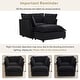 preview thumbnail 15 of 24, Modern Chenille Armchair with Plush Cushions and Movable Ottoman by Harper&Bright Designs