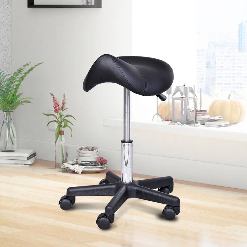 Carbon Loft Wilbur Adjustable Saddle Salon Massage Stool - 13.75*15*23.75