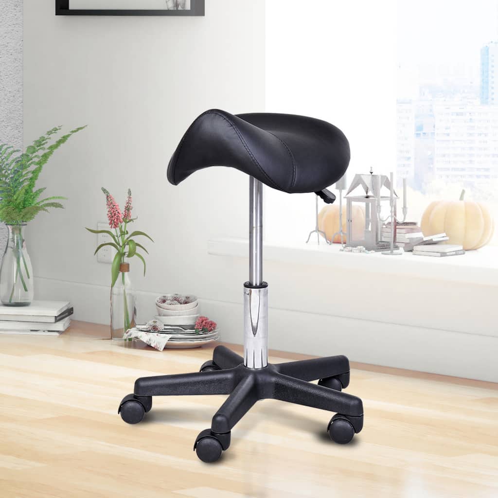 Carbon Loft Wilbur Adjustable Saddle Salon Massage Stool - 13.75*15*23.75