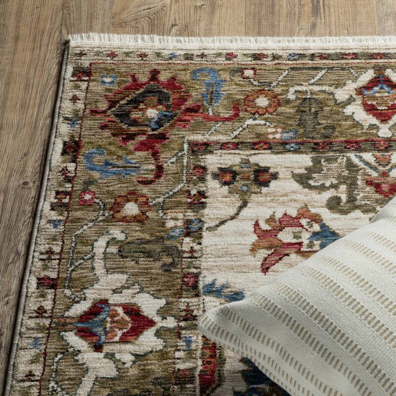 Style Haven Henretta Bordered Persian Fringe Edge Area Rug