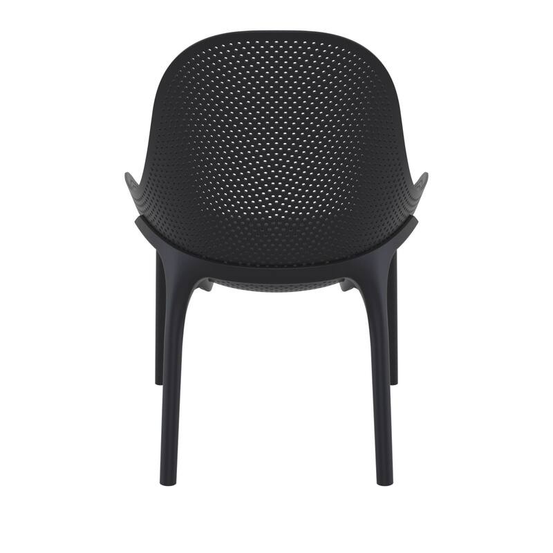 Commercial Grade Outdoor Patio Chair - Black - 32.75"