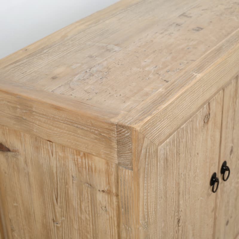 Artissance Reclaimed Wood Shandong Buffet With 6 Drawers, 35.5 Inch Tall, Natural Wood Finish