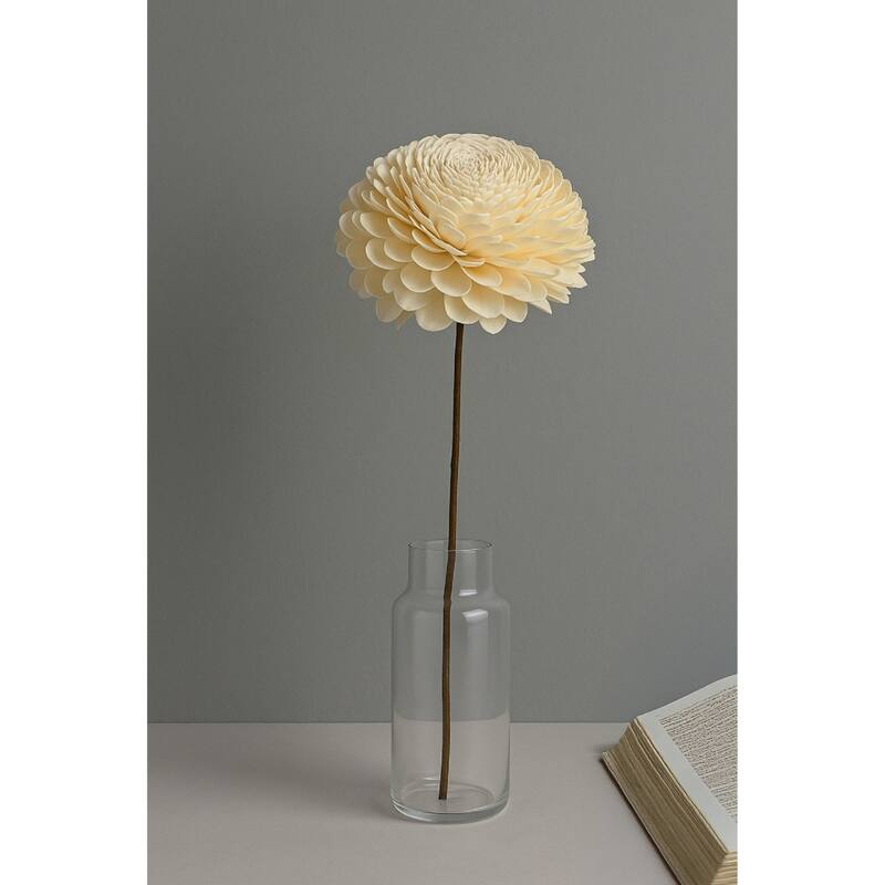 Floral Bunch Artificial Plant - 45.25" - Cream and Brown