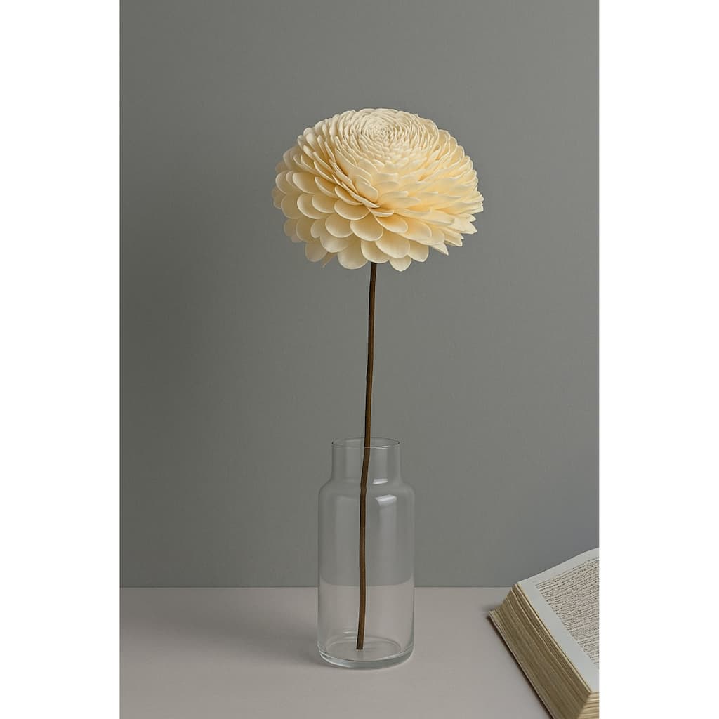 Floral Bunch Artificial Plant - 45.25" - Cream and Brown