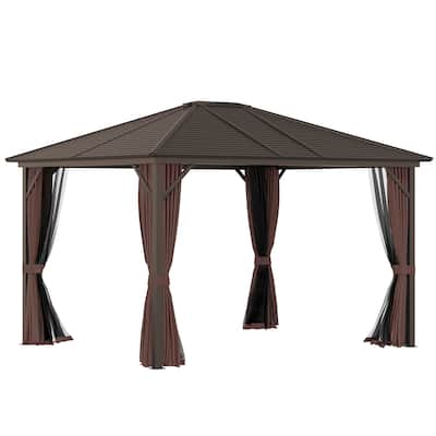 Outsunny Aluminum Frame Hardtop Gazebo