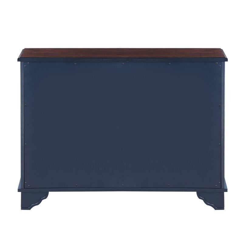 Retro Style Accent Storage Cabinet with Adjustable Shelves,Wood Grain Texture