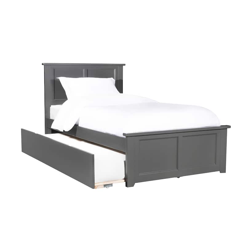 Platform Bed with Trundle Twin Size - HomeStock Eclectic Elegance Bed Frame & Footboard