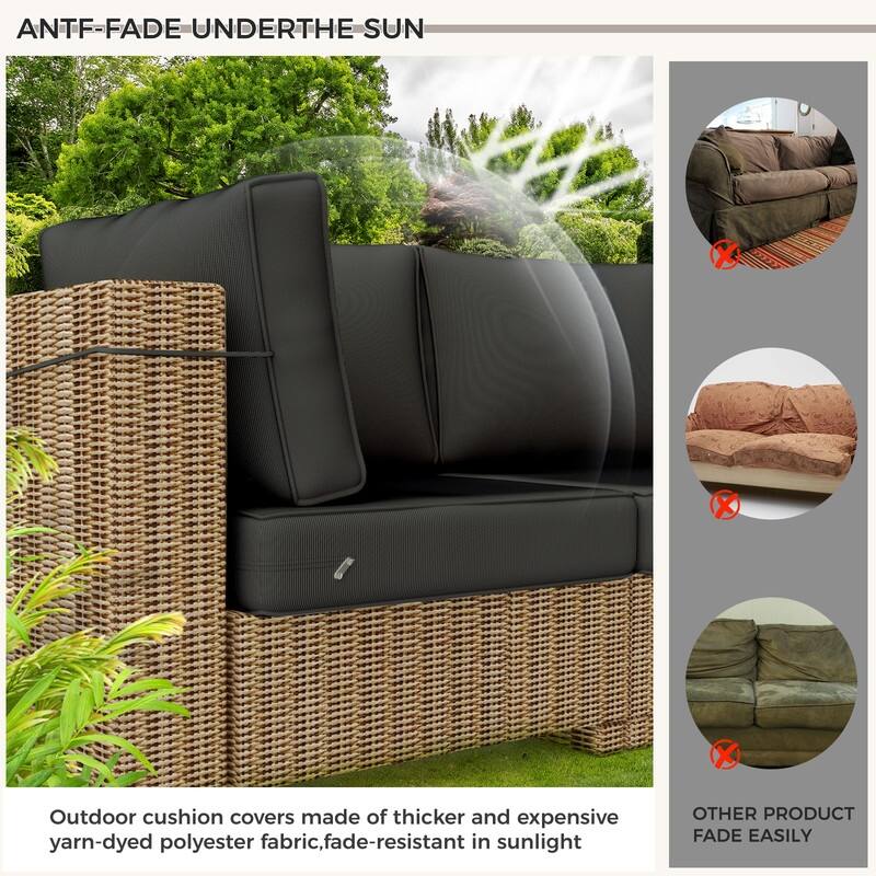 14 Piece Outdoor Furniture Replacement Cushions,Patio Seat Cushions