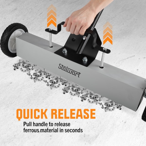 Buy VEVOR Rolling Magnetic Sweeper With Wheels, 50Lbs 24-inch Large