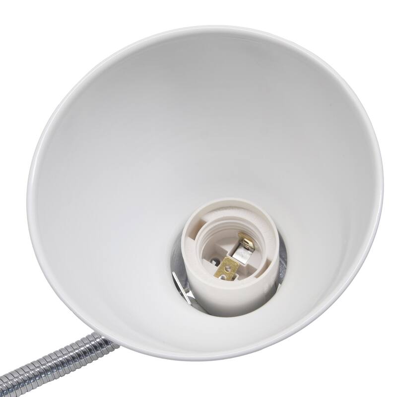 Gooseneck Desk Lamp with Adjustment Shade - 16.25" - Off White