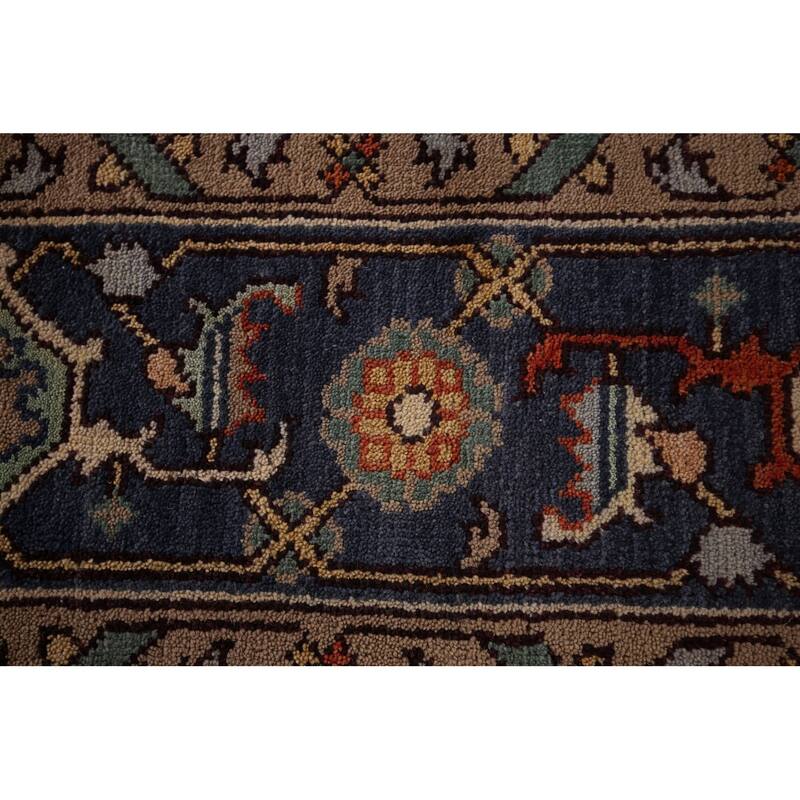 Orange Heriz Serapi Oriental Area Rug Hand-Knotted Wool Carpet - 8'7"x 12'0"