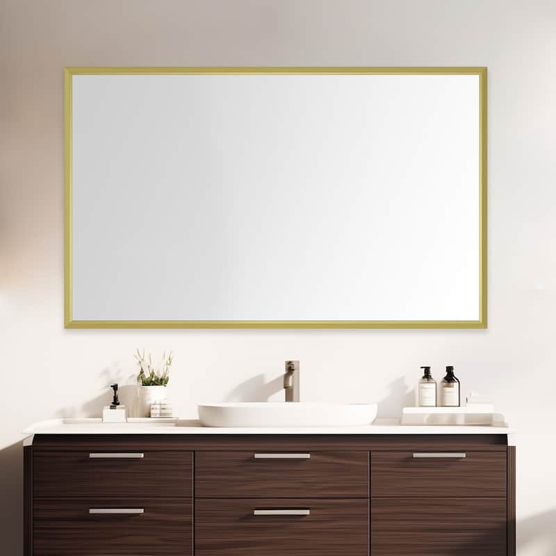 Metal Framed Bathroom Mirror for Wall,Rectangle Bathroom Vanity Mirror ...