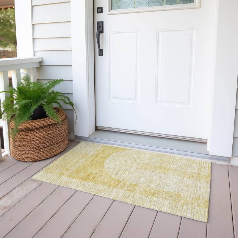 Machine Washable Indoor/ Outdoor Chantille Modern Deco Rug
