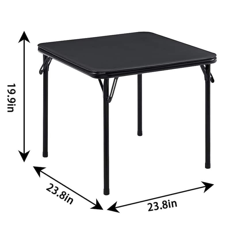 Kids Folding Card Table, Foldable and Portable, with Ultra Soft PU Padded Cushion, Black