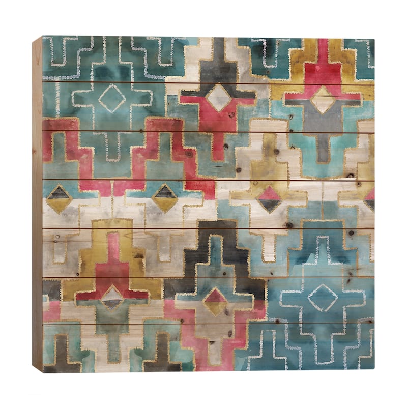 Urged II Print On Wood by Eva Watts - Multi-Color - 26x26x1.5