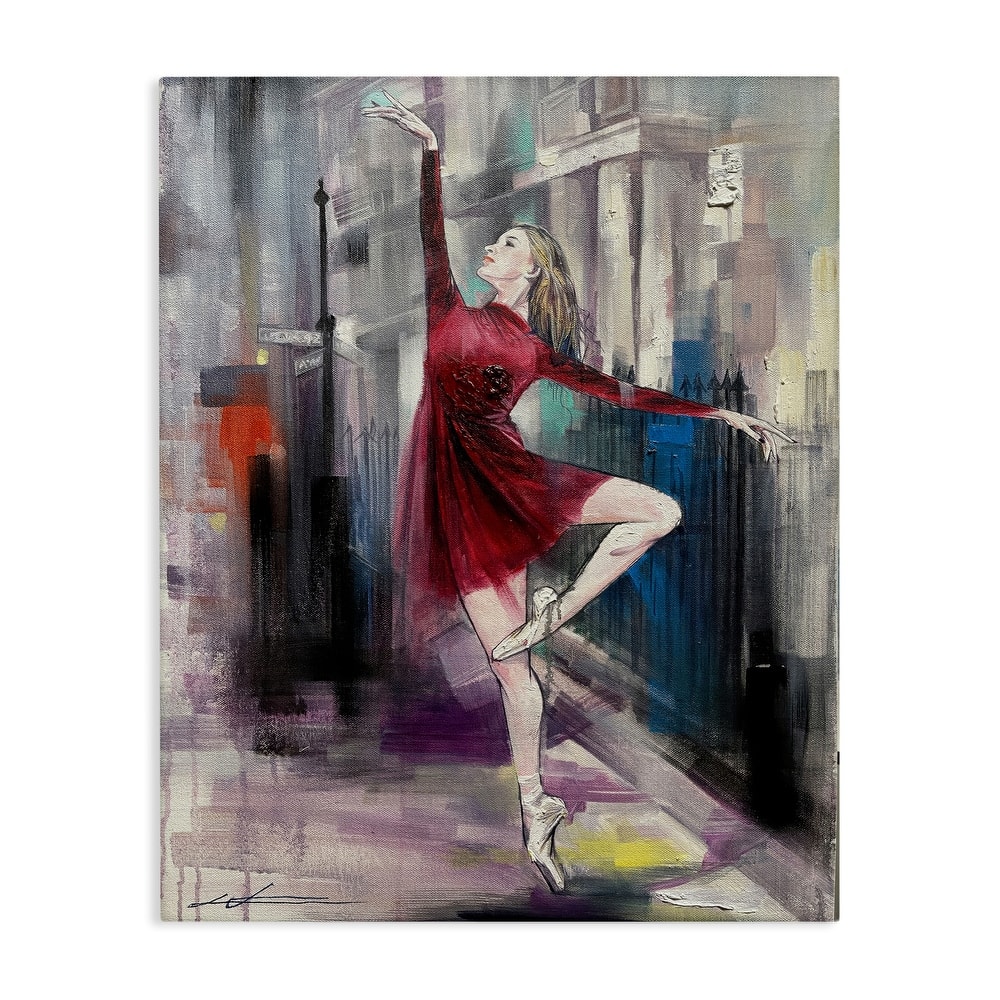 Stupell Ballet on City Street Canvas Wall Art Design By Lucille Lee