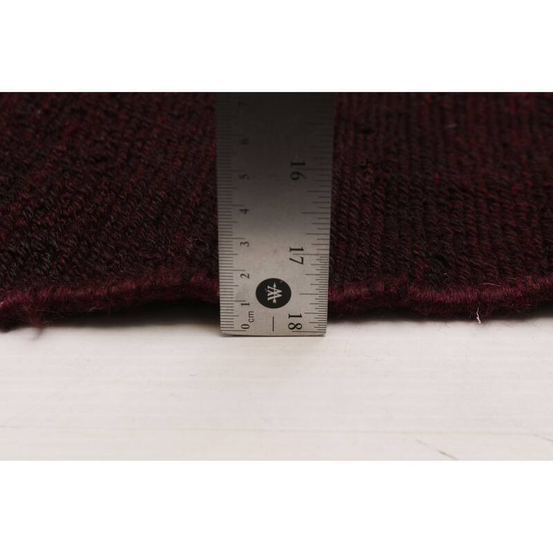ECARPETGALLERY Flat-Weave Lahor Finest Burgundy Wool Tapestry Kilim - 12'7 x 12'10