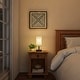 preview thumbnail 4 of 7, Lavish Home Rectangle Bedside Desk lamp with Charging outlet and USB
