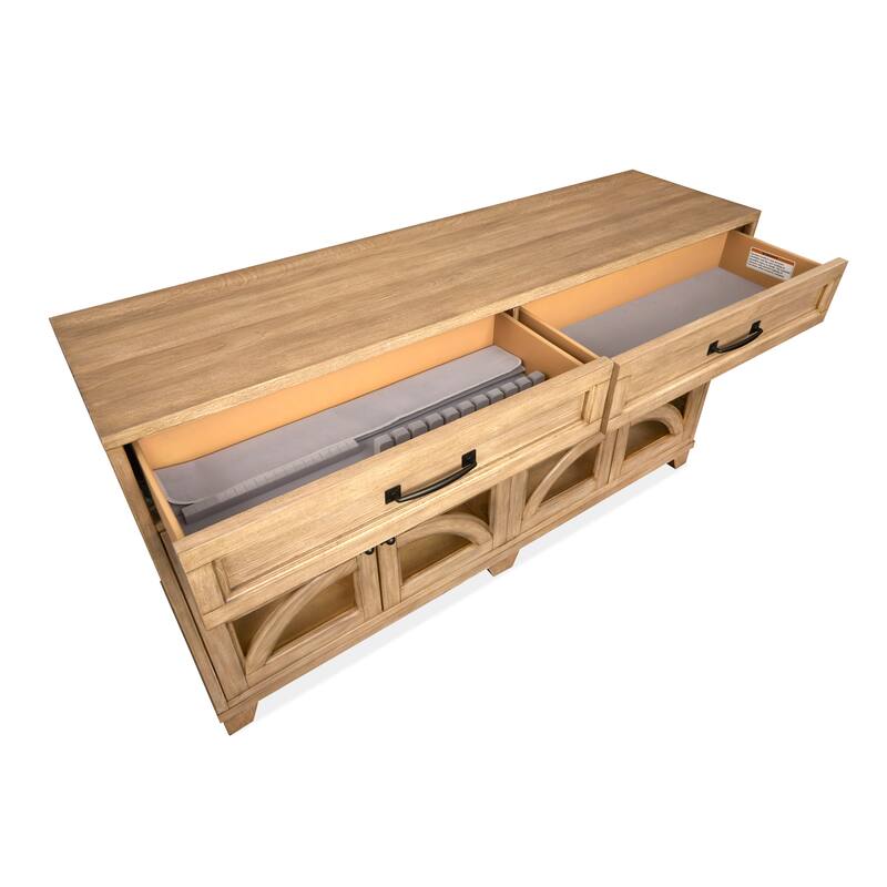 Magnussen Home Coventry Honey Maple Buffet - 66''W x 18''D x 36''H