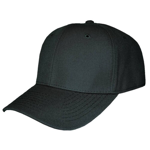 plain black baseball cap fitted