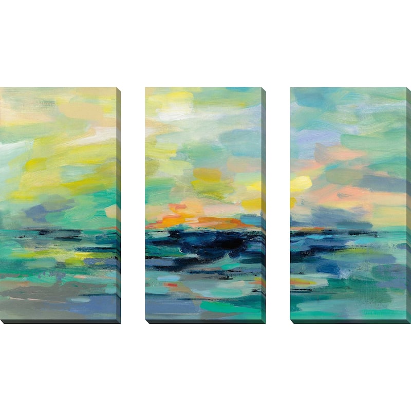 "Pacific Beach" 3 Piece Set on Canvas