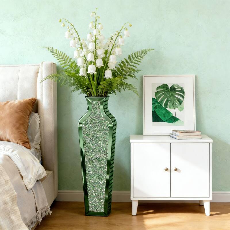 Glass Floor Vase Crystal Home Decor