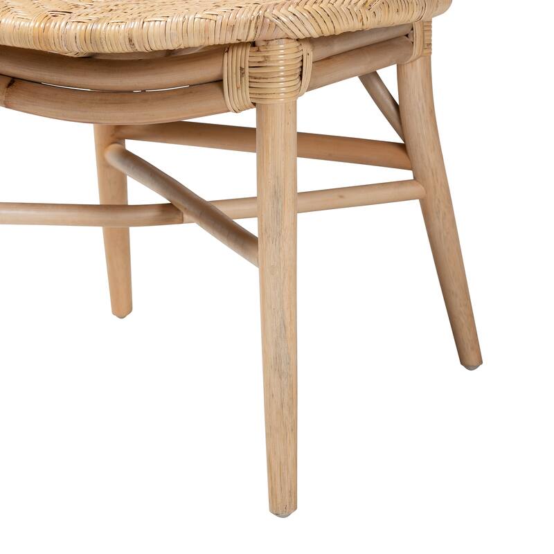 Osaka Modern Bohemian Natural Brown Rattan Dining Chair