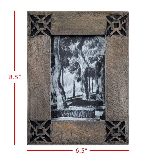 Foreside Home & Garden Black Southwest Pattern 4x6 Inch Wood Decorative ...