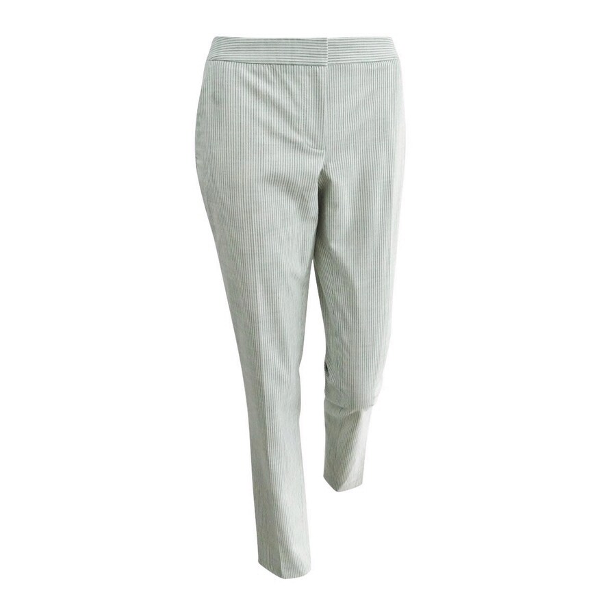 Shop Tommy Hilfiger Women S Pinstripe Pants Sand Mint